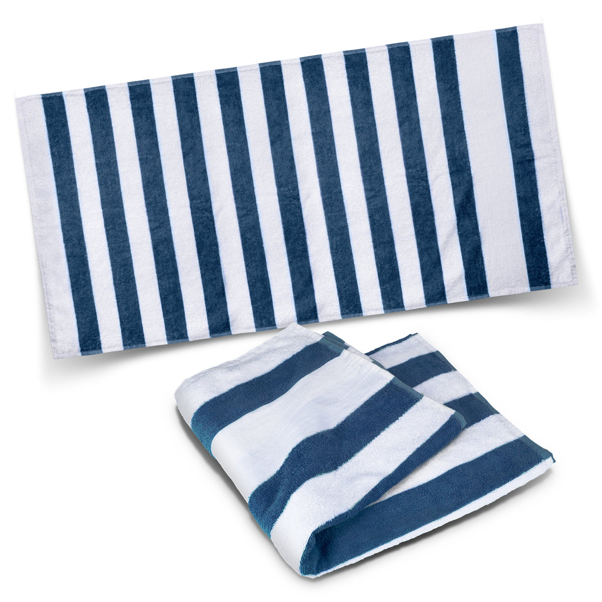 Esplanade Beach Towel - White/Navy