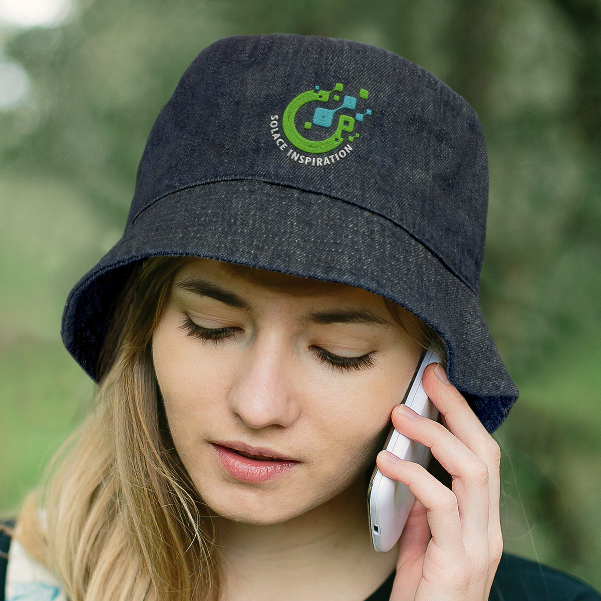 Beverley Denim Bucket Hat - Feature