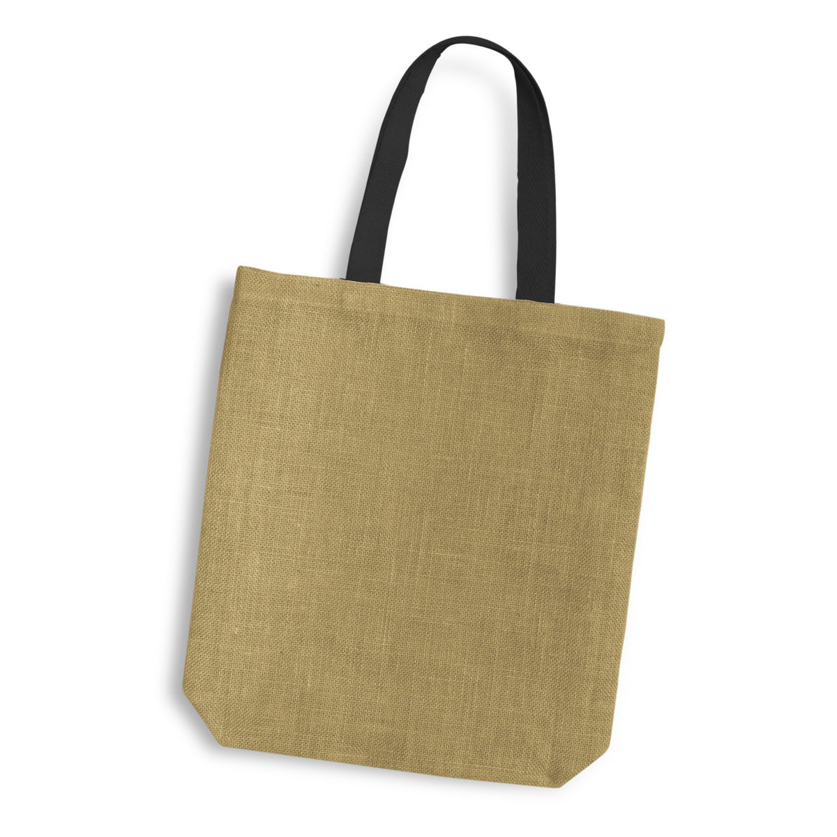 Thera Jute Tote Bag - Coloured Handles - Black