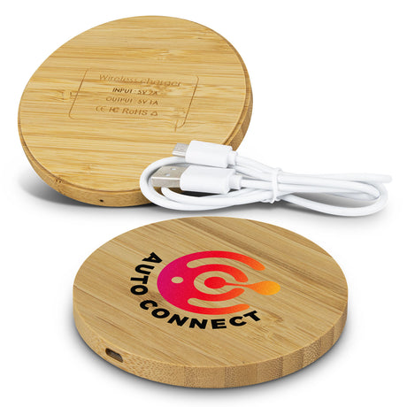 Vita Bamboo Wireless Charger - Round - Main