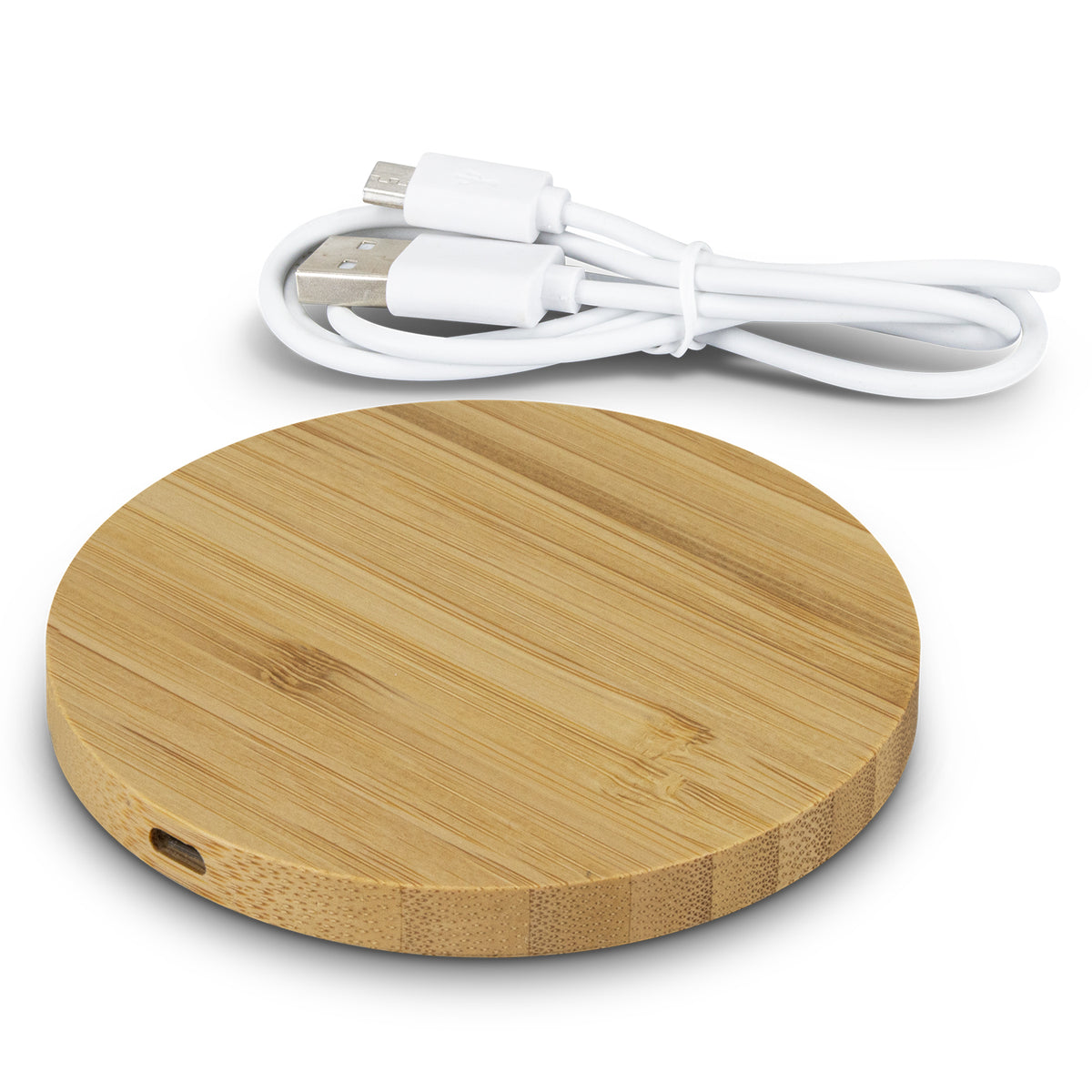 Vita Bamboo Wireless Charger - Round - Natural