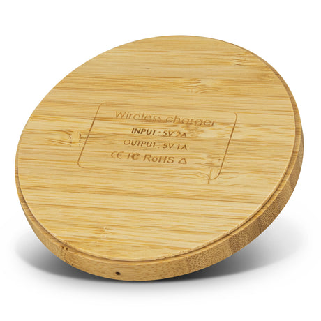 Vita Bamboo Wireless Charger - Round - Bottom