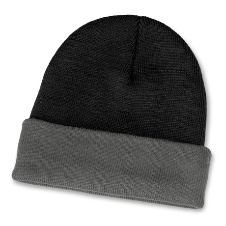 Everest Two Toned Beanie - Black/Grey