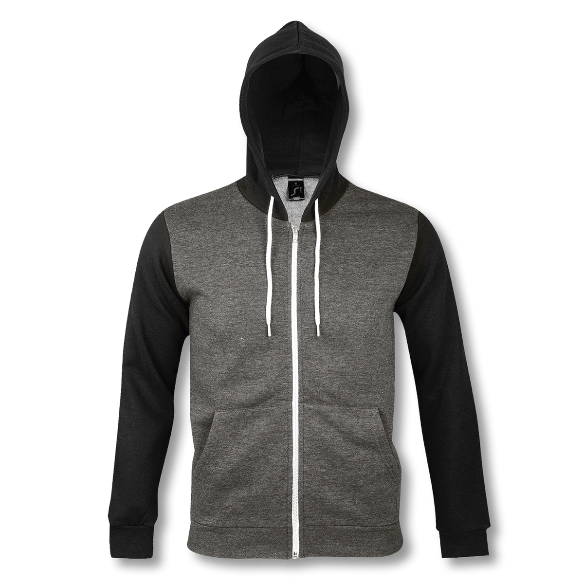 SOLS Silver Unisex Zipped Sweatshirt - Charcoal