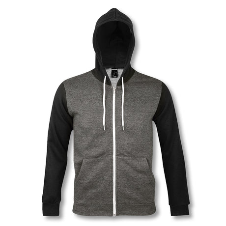 SOLS Silver Unisex Zipped Sweatshirt - Charcoal