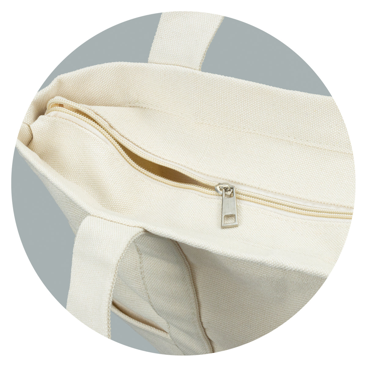 Amsterdam Canvas Tote Bag - Zip