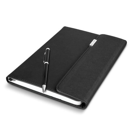Swiss Peak A5 Notebook and Pen Set - Black