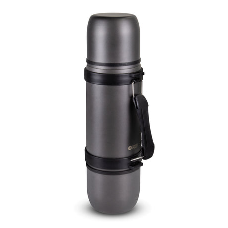 Swiss Peak Duo Cup Vacuum Flask - Steel Grey