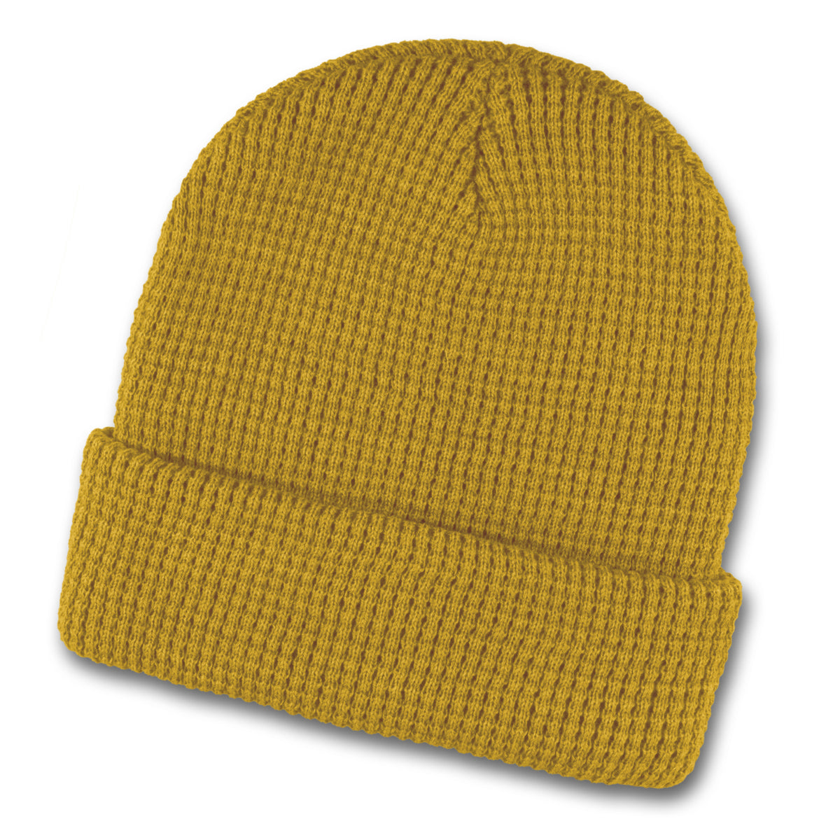 Galway Waffle Beanie - Mustard