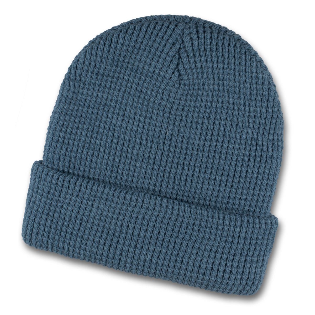 Galway Waffle Beanie - Slate Blue