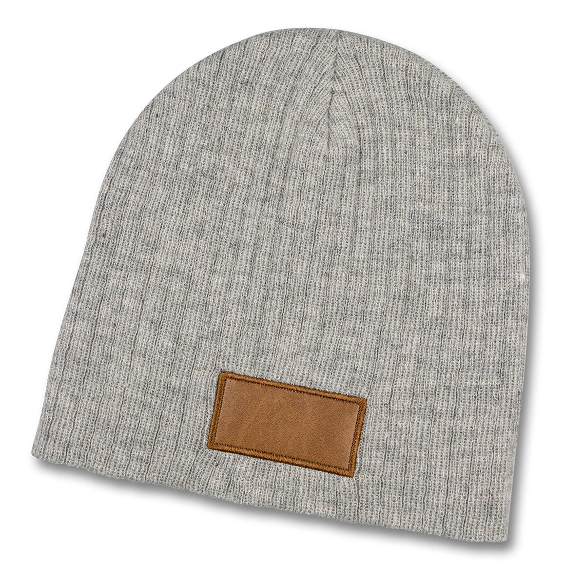 Nebraska Heather Cable Knit Beanie With Patch - Grey/Brown