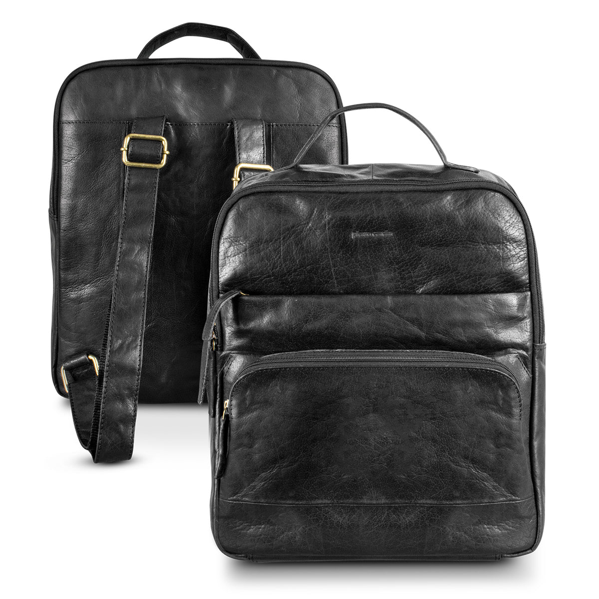 Pierre Cardin Leather Backpack - Main