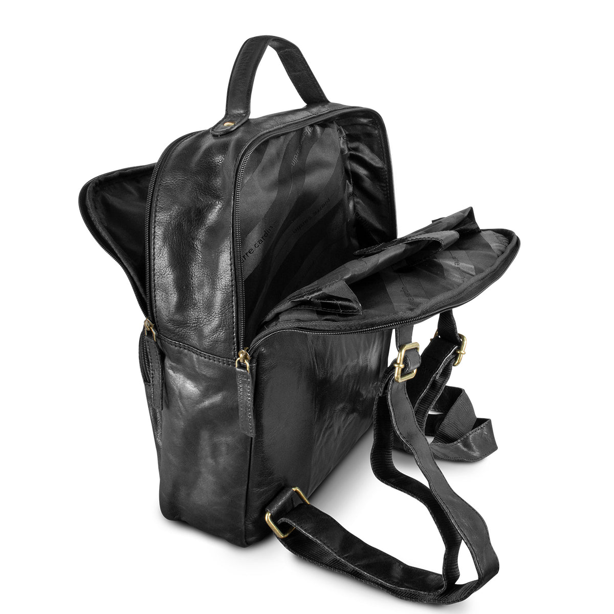 Pierre Cardin Leather Backpack - Internal