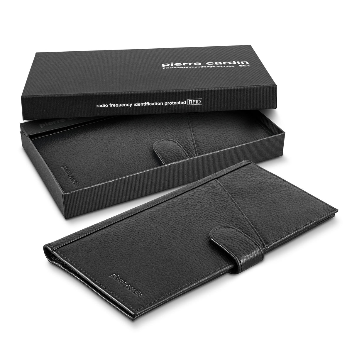 Pierre Cardin Leather Passport Wallet - Main