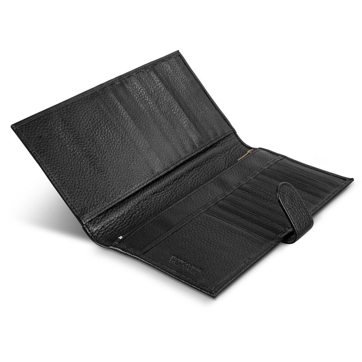 Pierre Cardin Leather Passport Wallet - Black