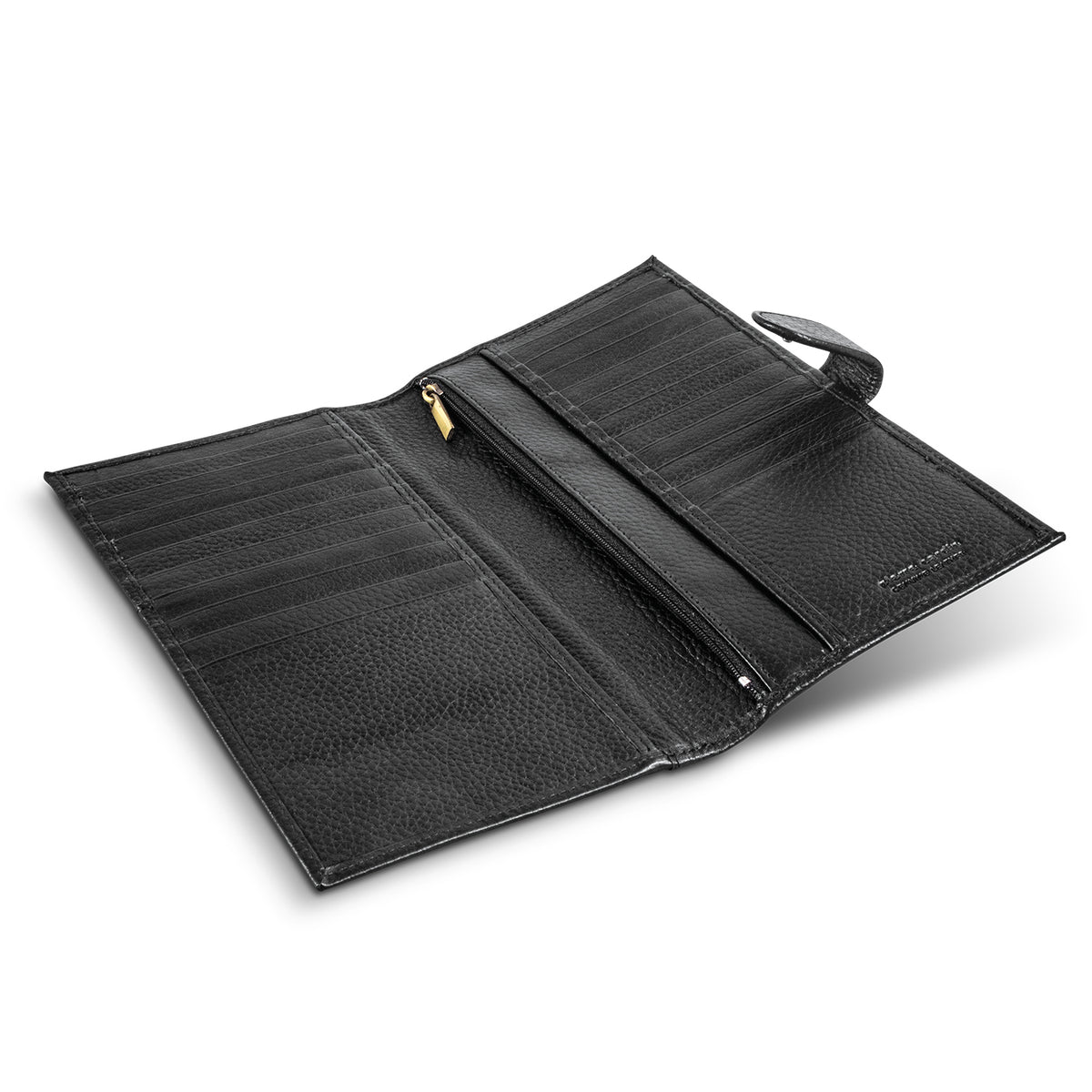 Pierre Cardin Leather Passport Wallet - Open