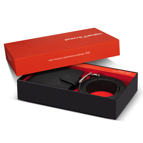 Pierre Cardin Leather Wallet and Belt Gift Set - Gift Box