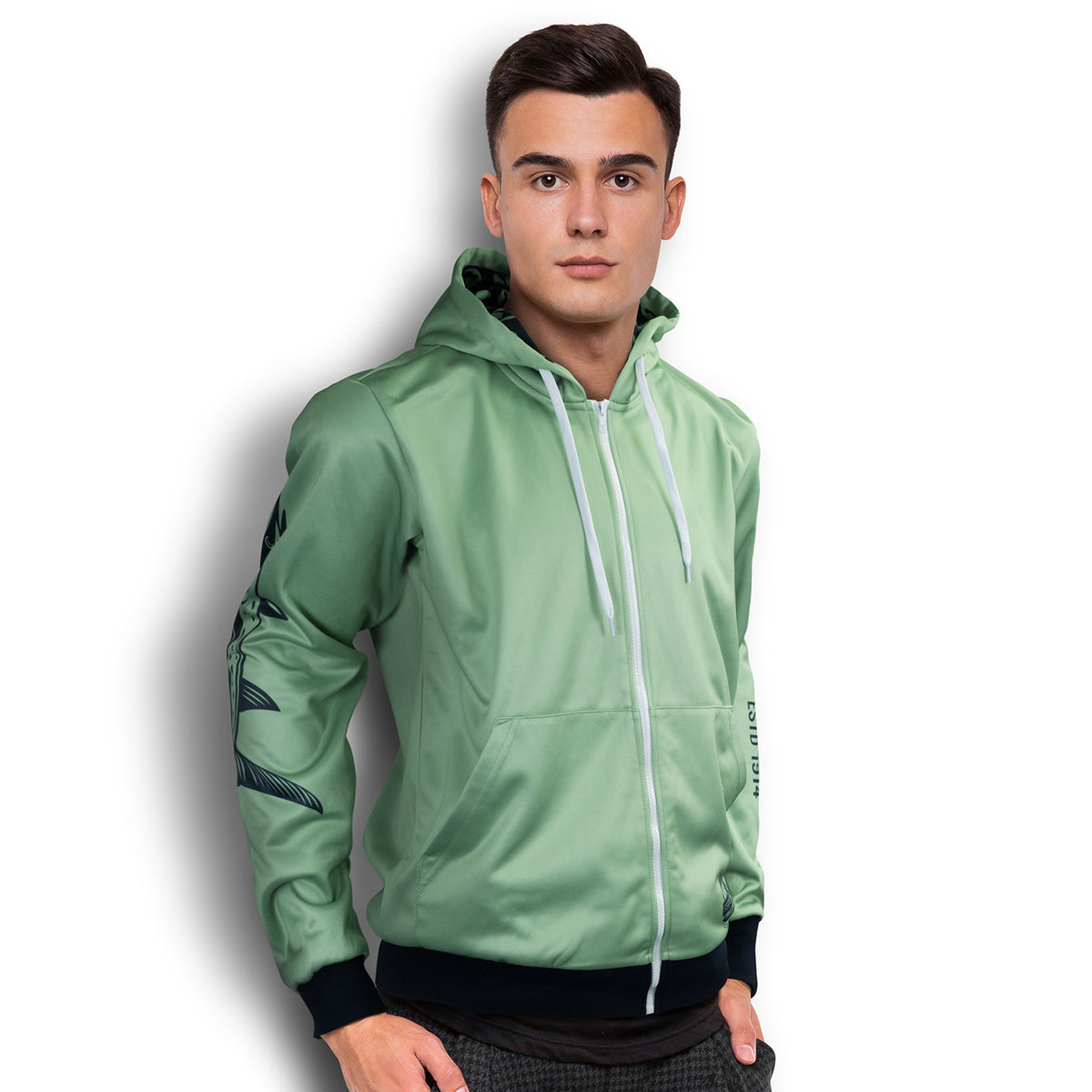 Custom Mens Sports Zipped Hoodie - Main