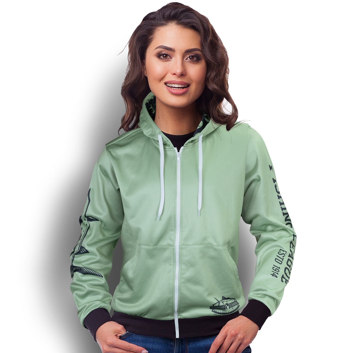 Custom Womens Sports Zipped Hoodie - Main