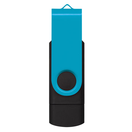 Helix 16GB Dual Flash Drive - Light Blue