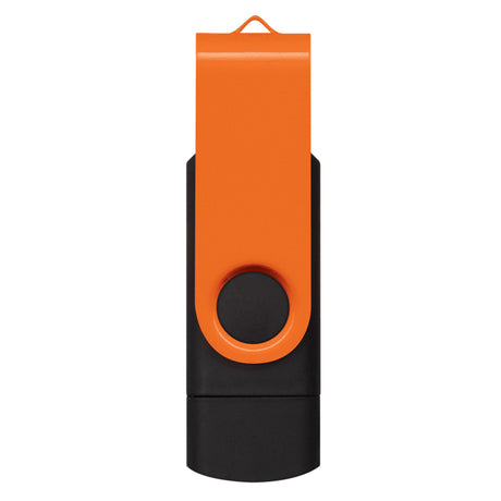 Helix 16GB Dual Flash Drive - Orange