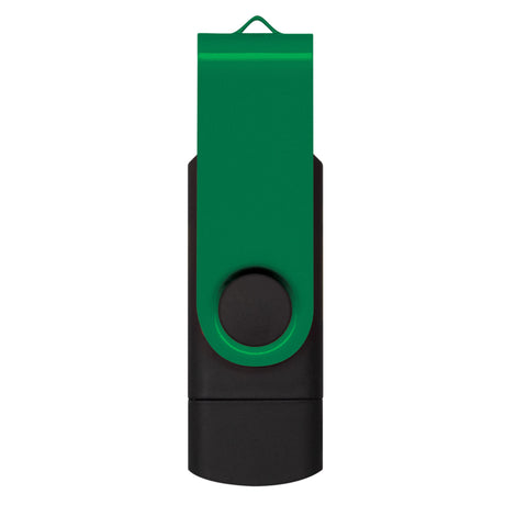 Helix 16GB Dual Flash Drive - Dark Green
