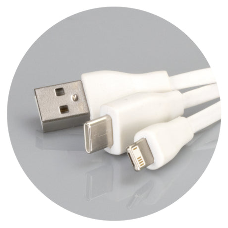 Bamboo Charging Cable Key Ring - Round - Cords