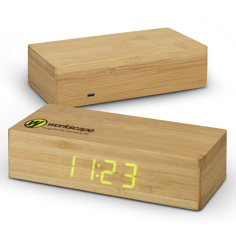 Bamboo Wireless Charging Clock - Main