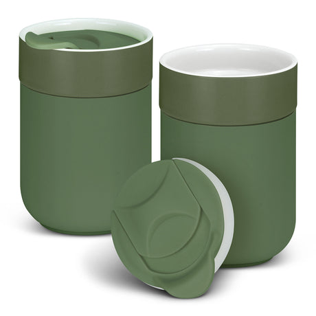 Chalice Ceramic Coffee Cup - Olive