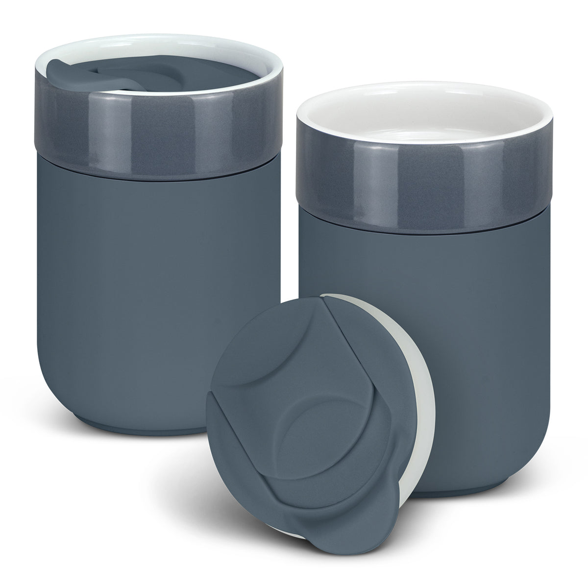 Chalice Ceramic Coffee Cup - Petrol Blue