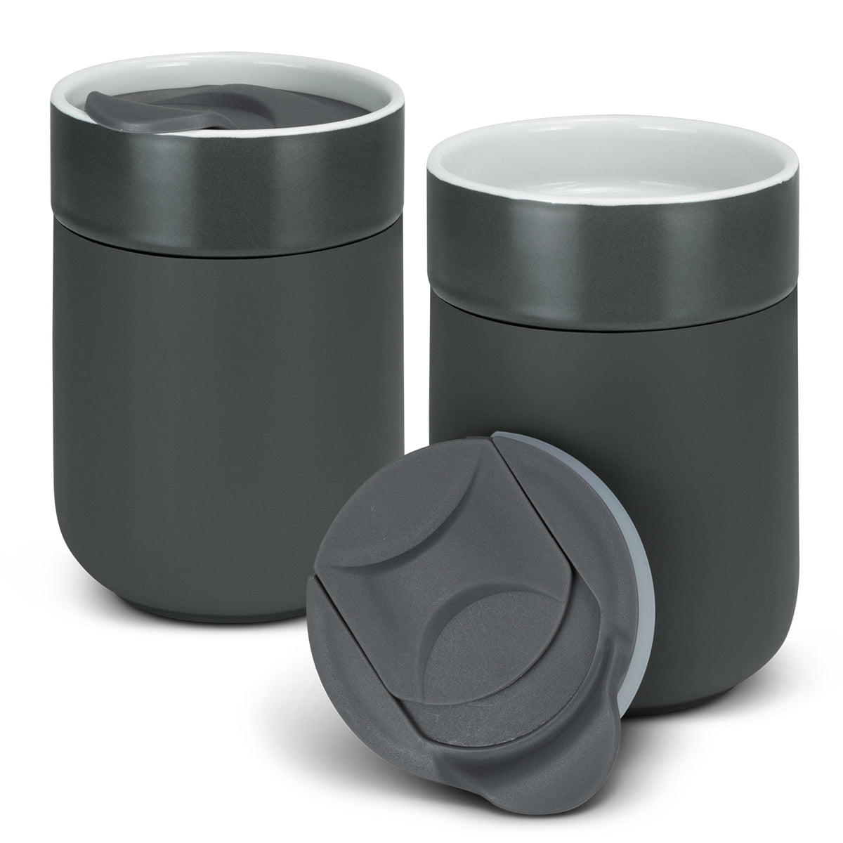 Chalice Ceramic Coffee Cup - Charcoal