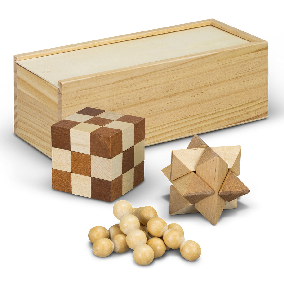 Wooden Brain Teaser Set - Set