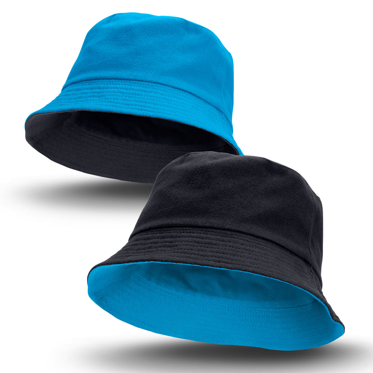 Reversible Bucket Hat - Black/Light Blue