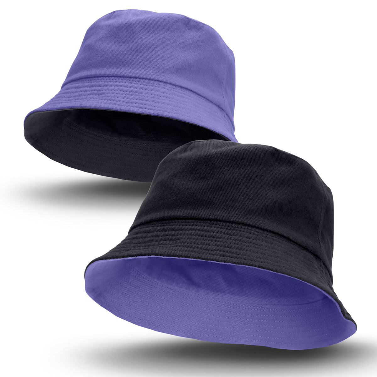 Reversible Bucket Hat - Black/Purple