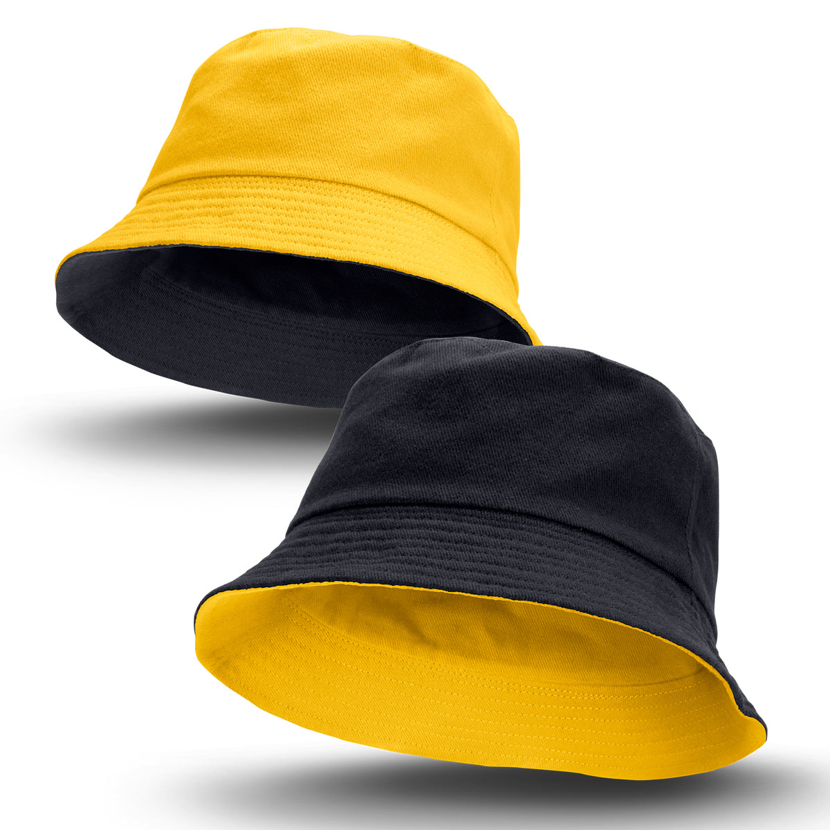 Reversible Bucket Hat - Black/Yellow