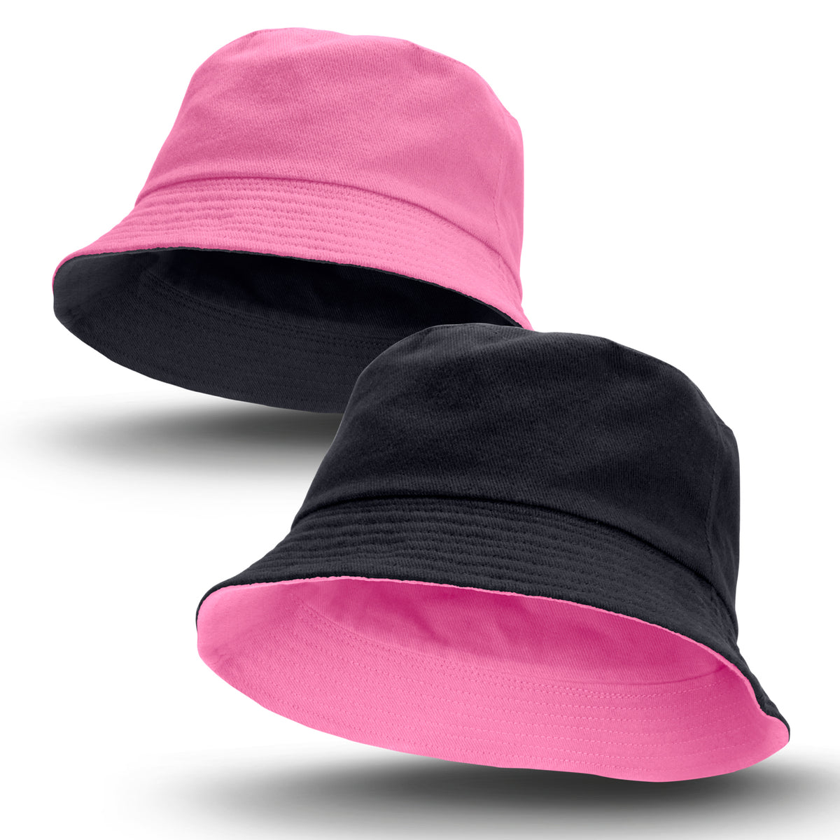 Reversible Bucket Hat - Black/Pink