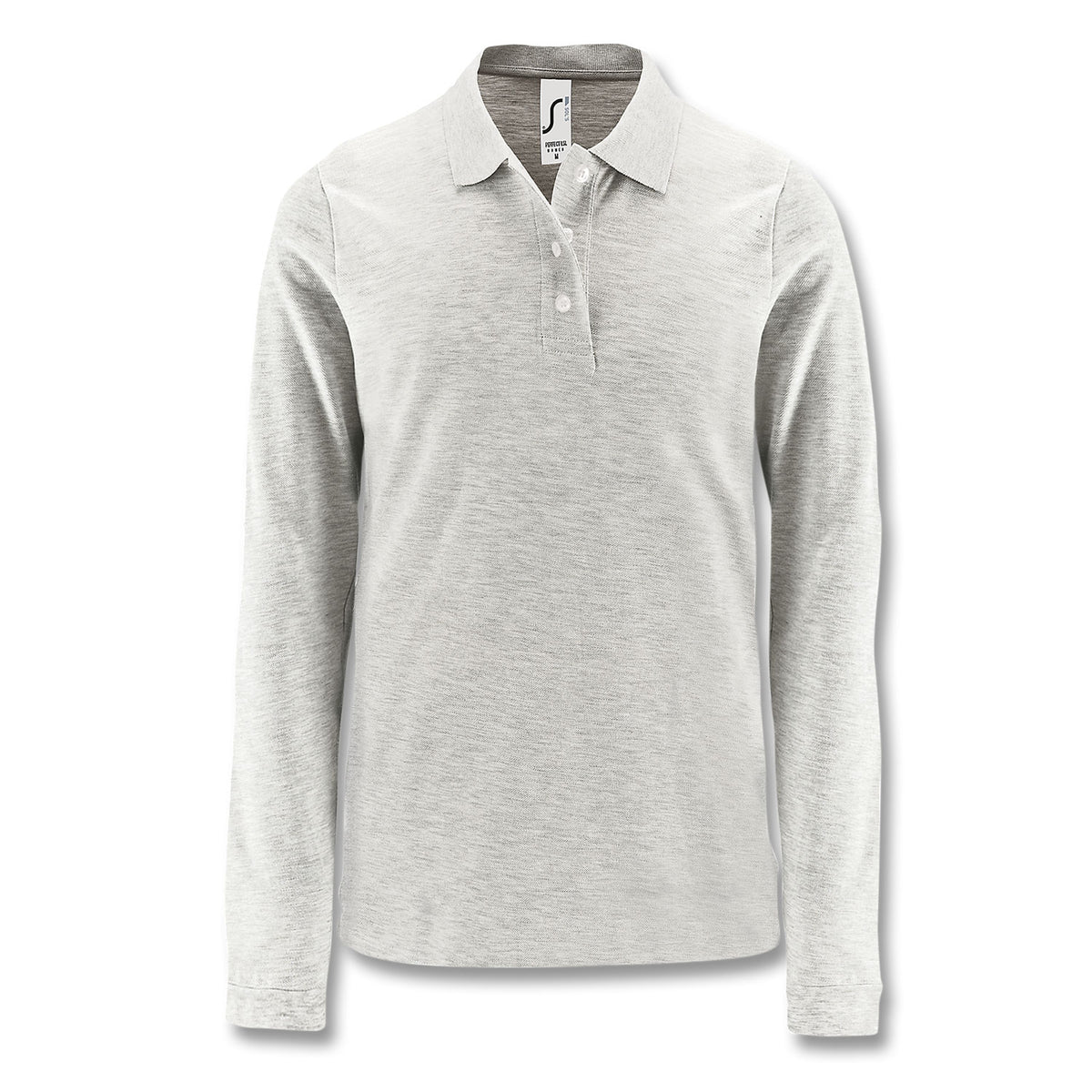 SOLS Perfect Women's Long Sleeve Polo - Ash