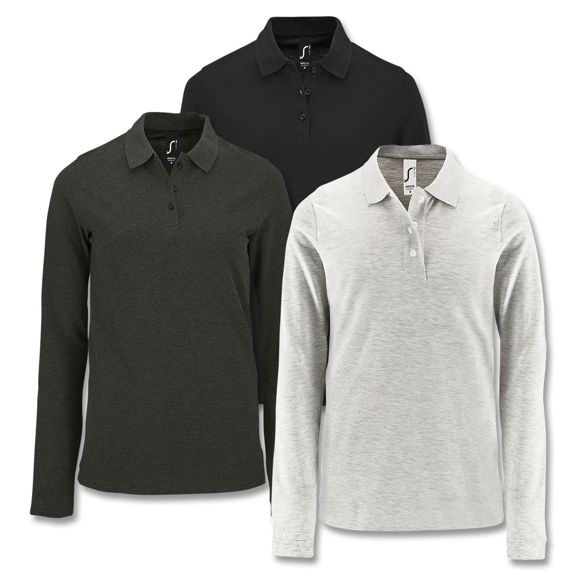SOLS Perfect Women's Long Sleeve Polo - Colour Range