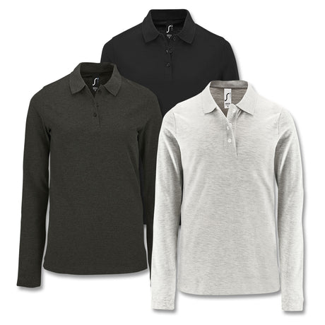 SOLS Perfect Women's Long Sleeve Polo - Colour Range
