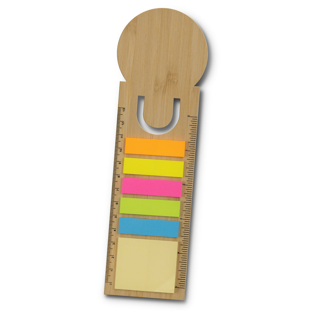 Bamboo Ruler Bookmark - Round - Natural