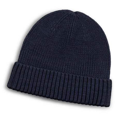 Merino Wool Beanie - Navy
