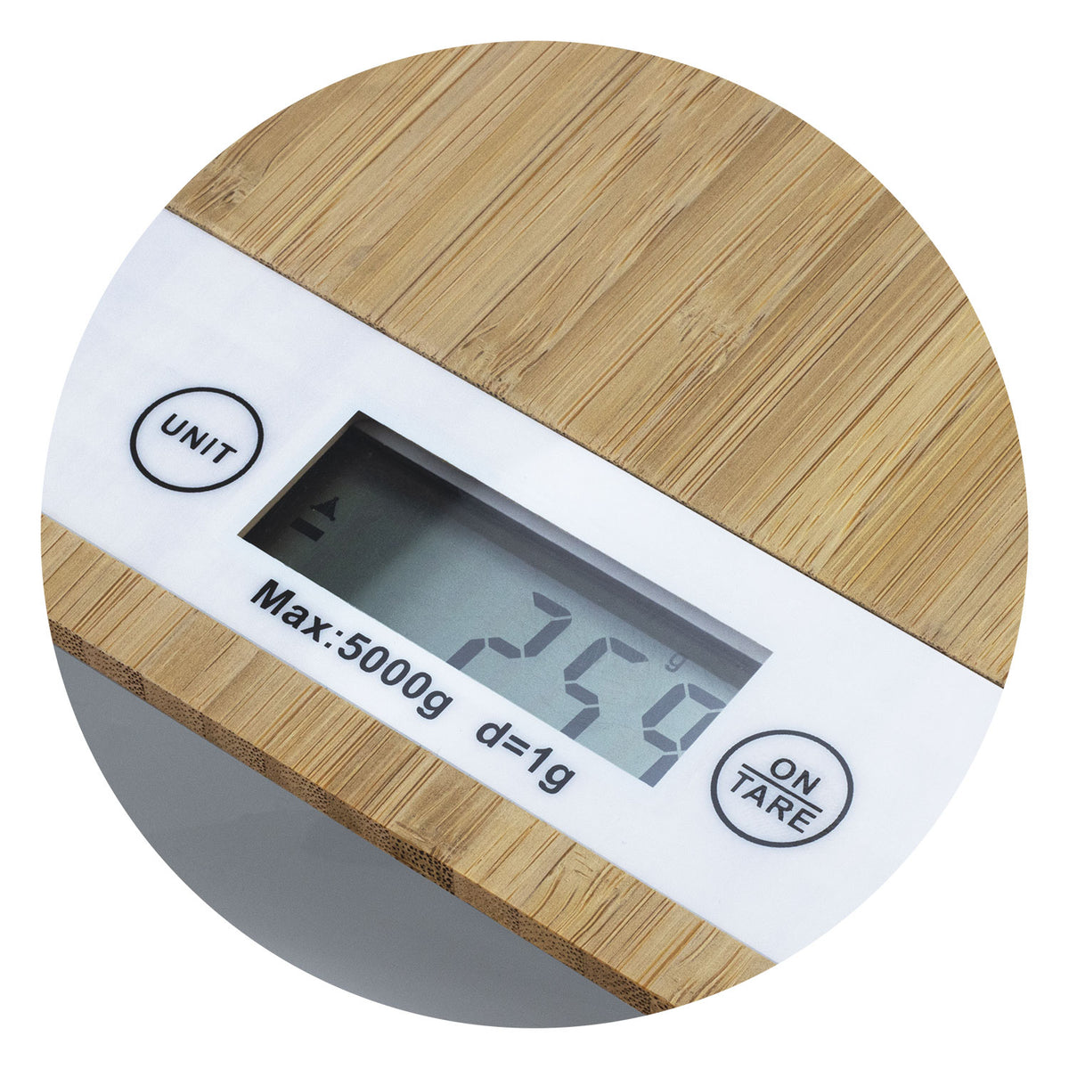 Bamboo Kitchen Scale - Detail