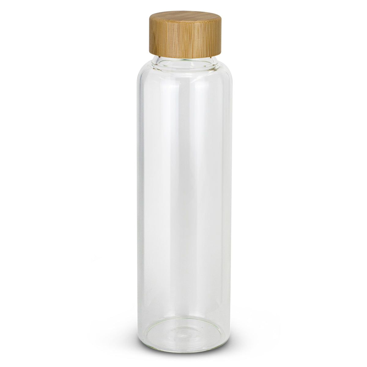 Eden Glass Bottle Bamboo Lid - Clear/Natural