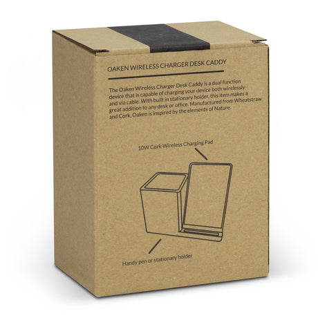 NATURA Oaken Wireless Charger Desk Caddy - Gift Box