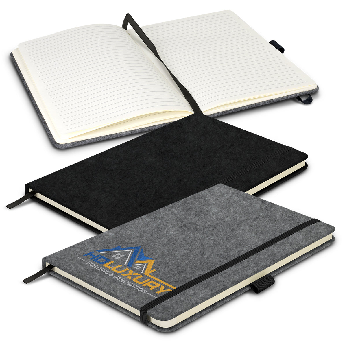 RPET Felt Hard Cover Notebook - Main