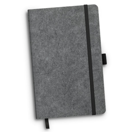 RPET Felt Hard Cover Notebook - Grey