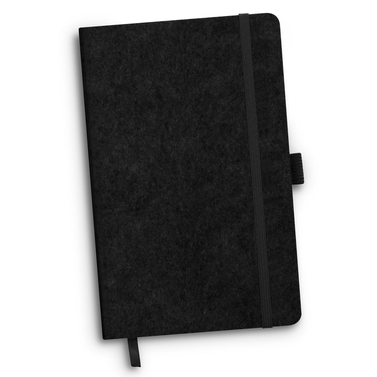 RPET Felt Hard Cover Notebook - Black