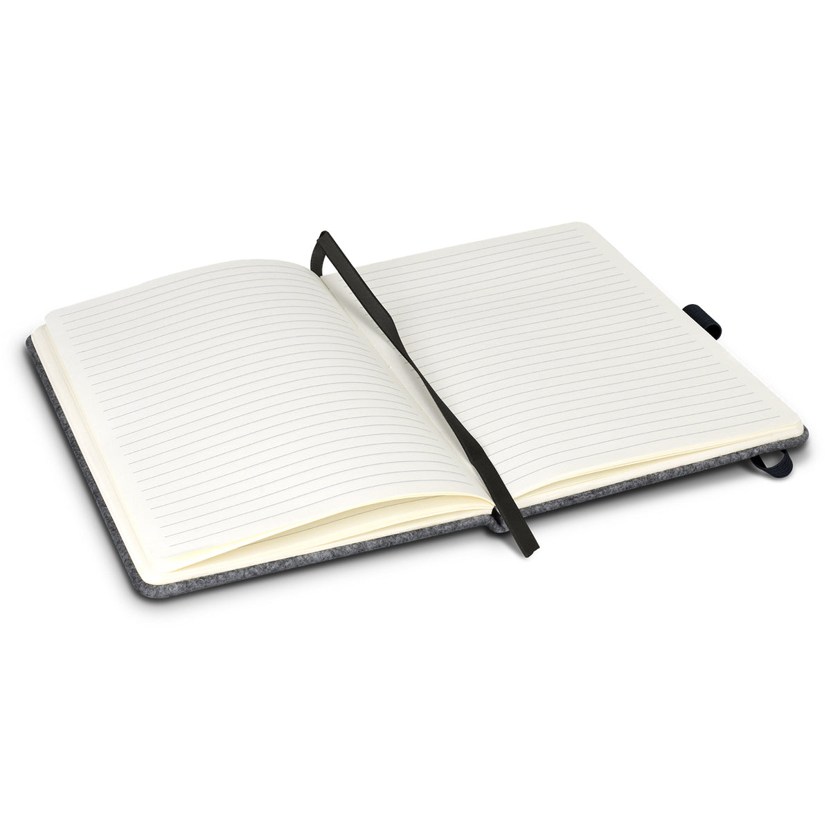 RPET Felt Hard Cover Notebook - Open