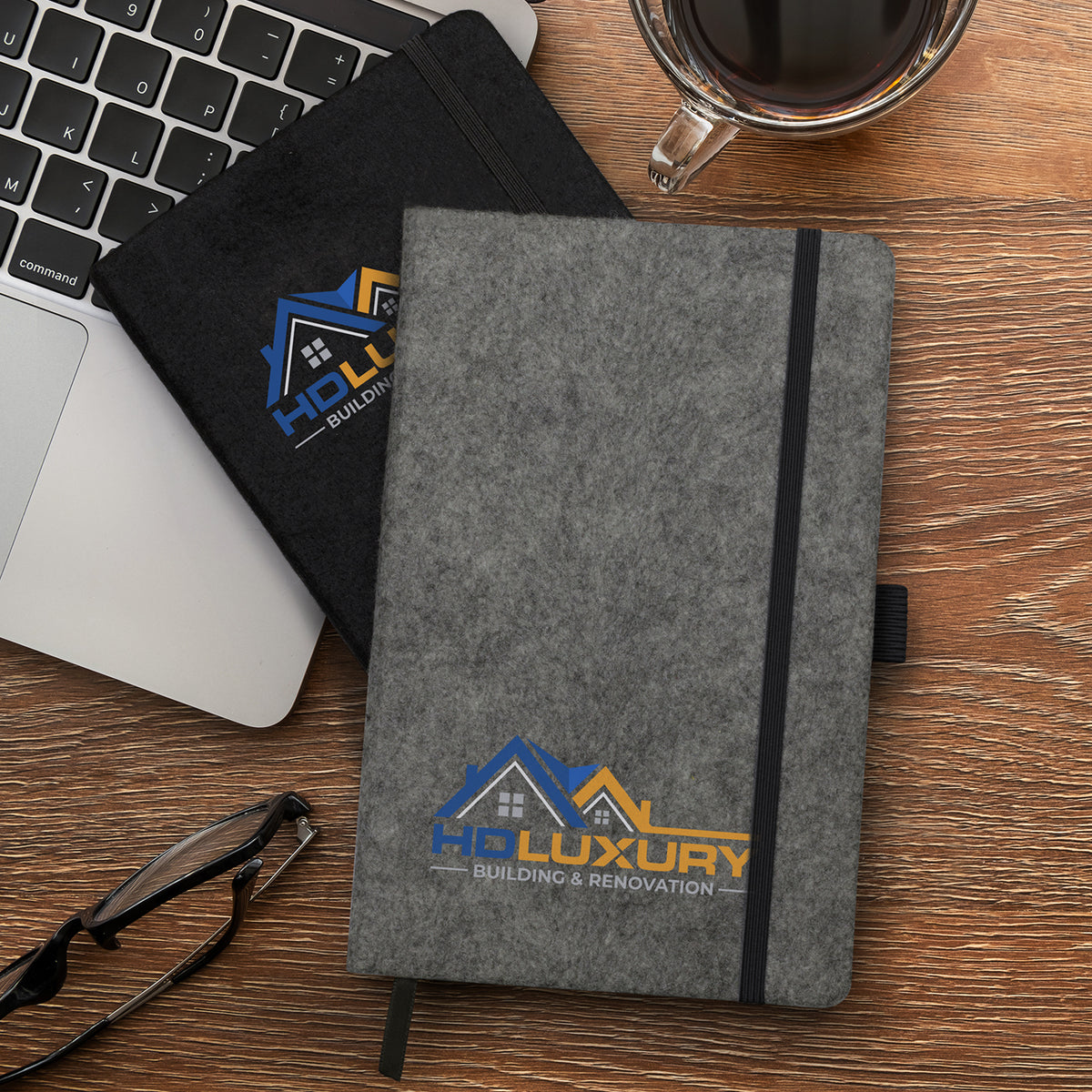 RPET Felt Hard Cover Notebook - Feature
