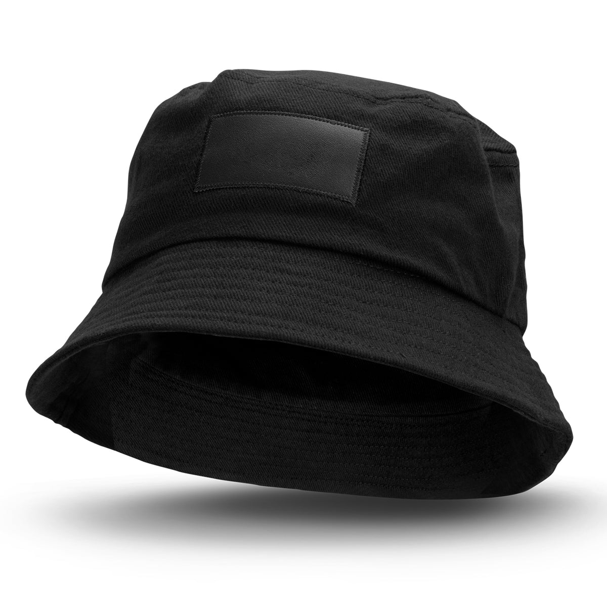 Bucket Hat with Patch - Black